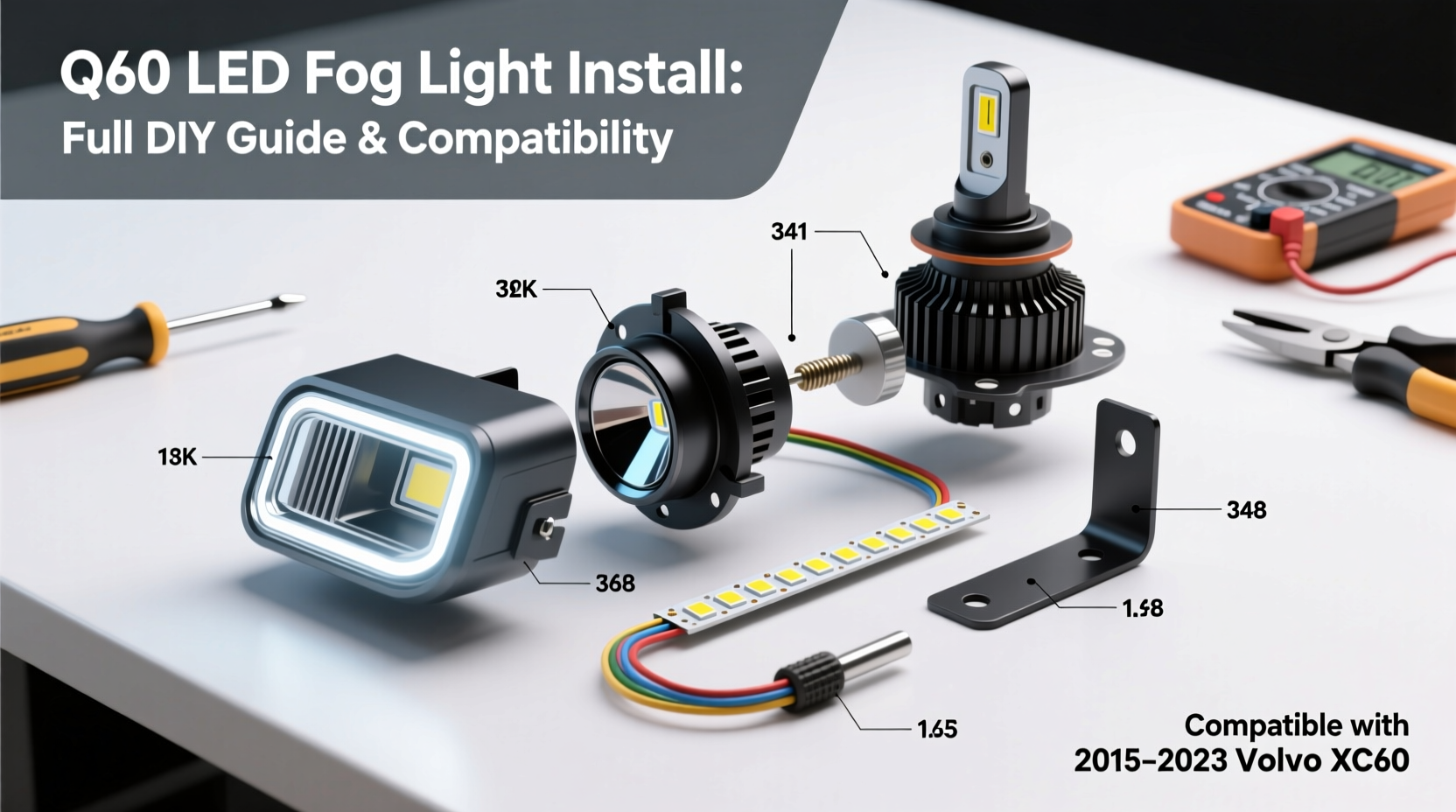 q60 led fog light install