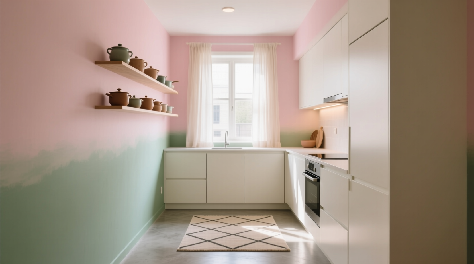paint colors kitchen look small