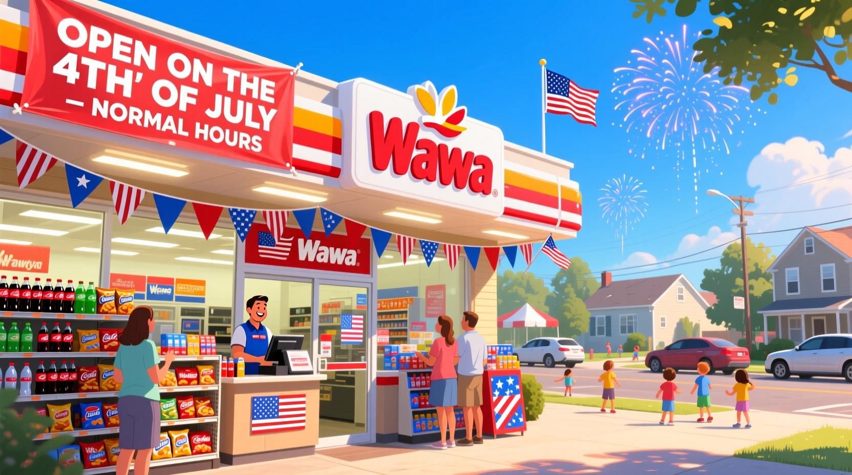 is wawa open on 4th of july