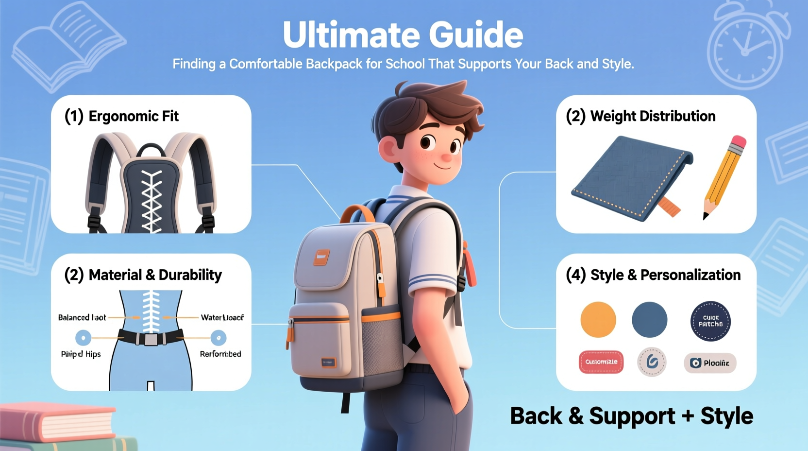 ultimate guide to finding a comfortable backpack for school that supports your back and style
