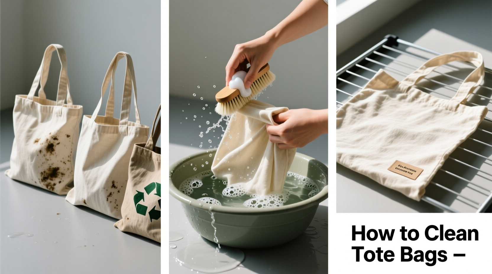 how to clean tote bags
