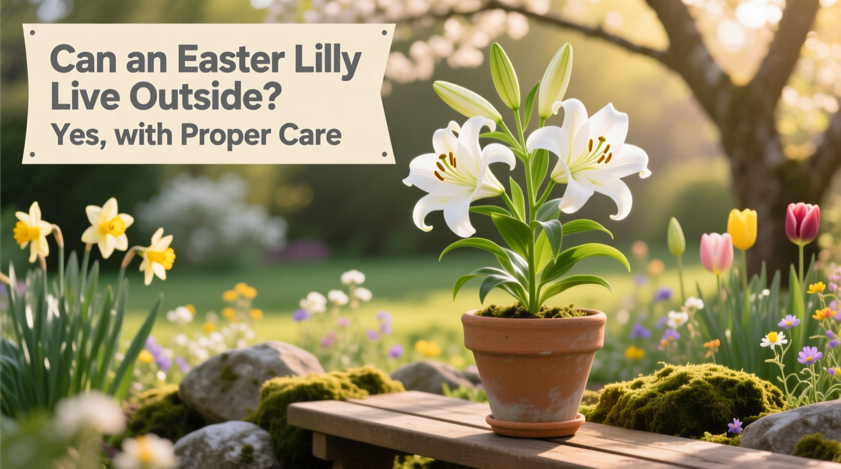 can an easter lily live outside
