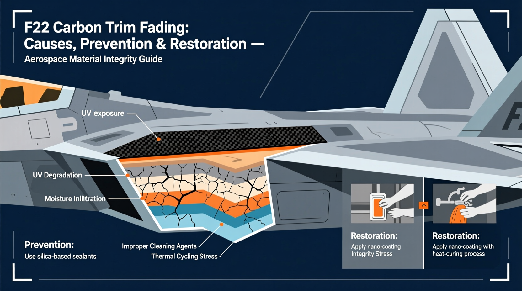 f22 carbon trim fading