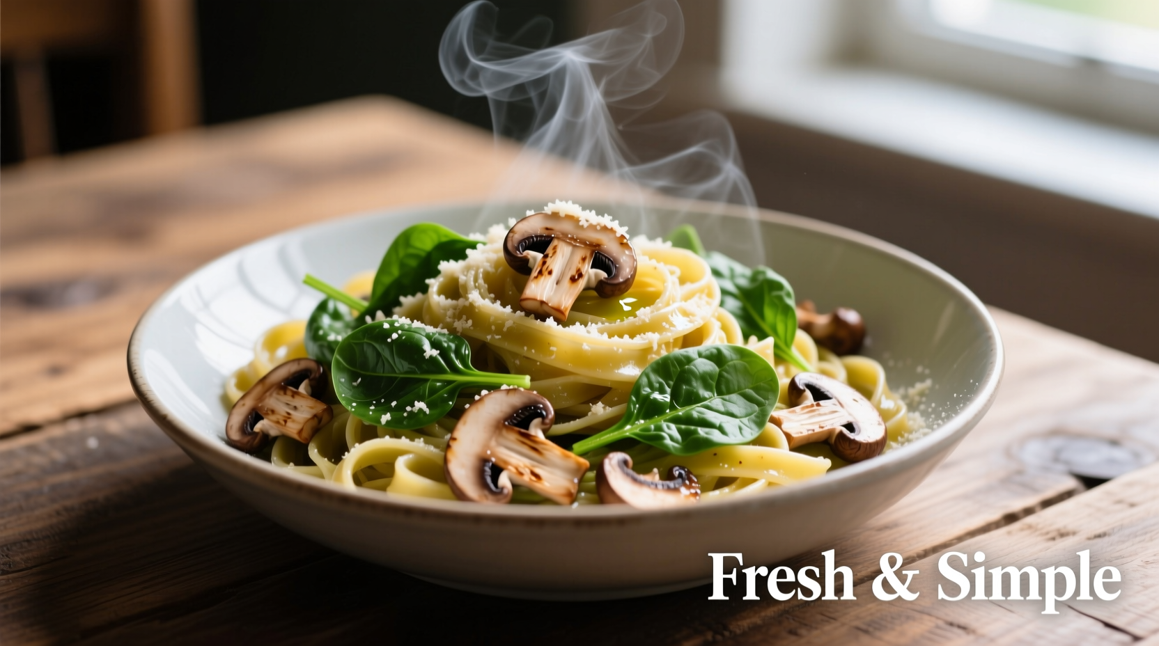 Perfect Pasta with Spinach and Mushrooms Recipe in 30 Minutes
