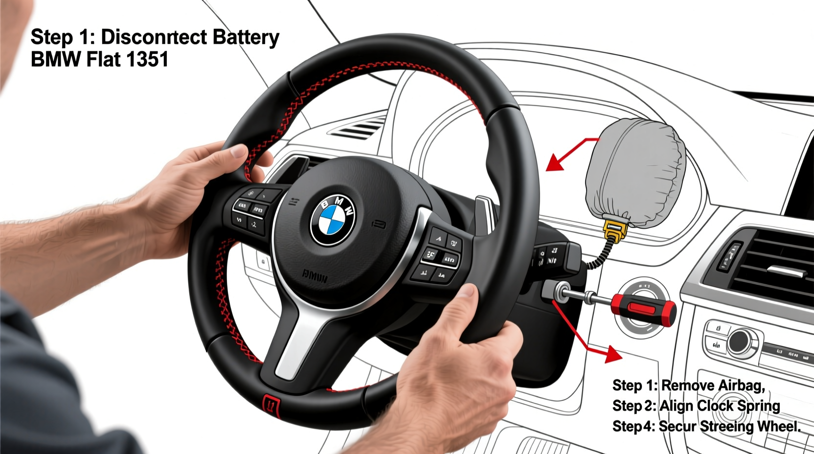 BMW 135i Flat Bottom Steering Wheel Installation Guide