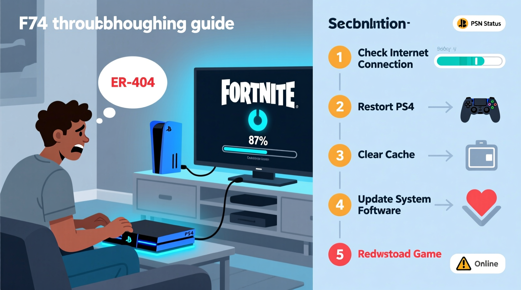 fortnite on ps4 troubleshooting download problems solutions