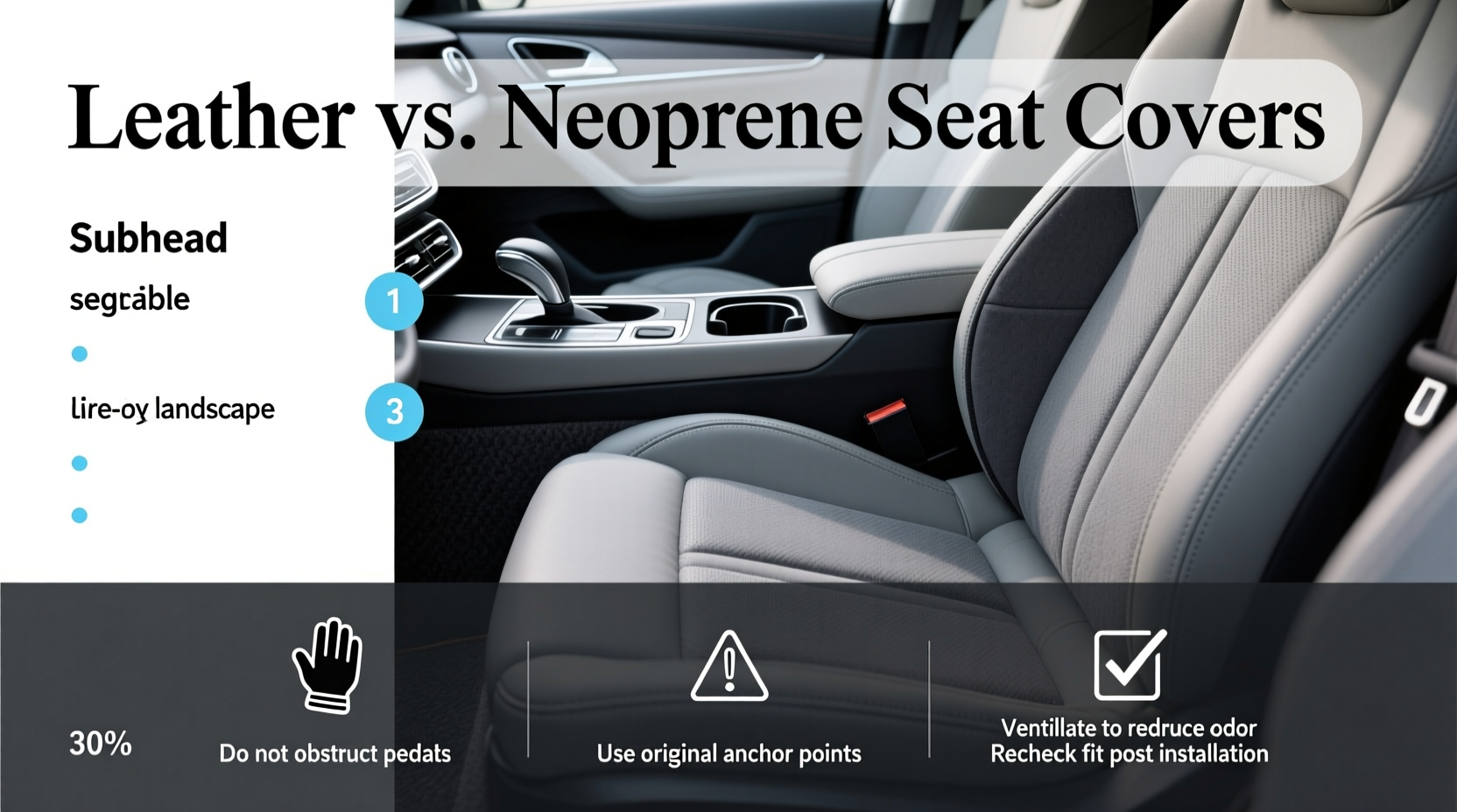 Neoprene vs Leather Seat Covers — By the Numbers