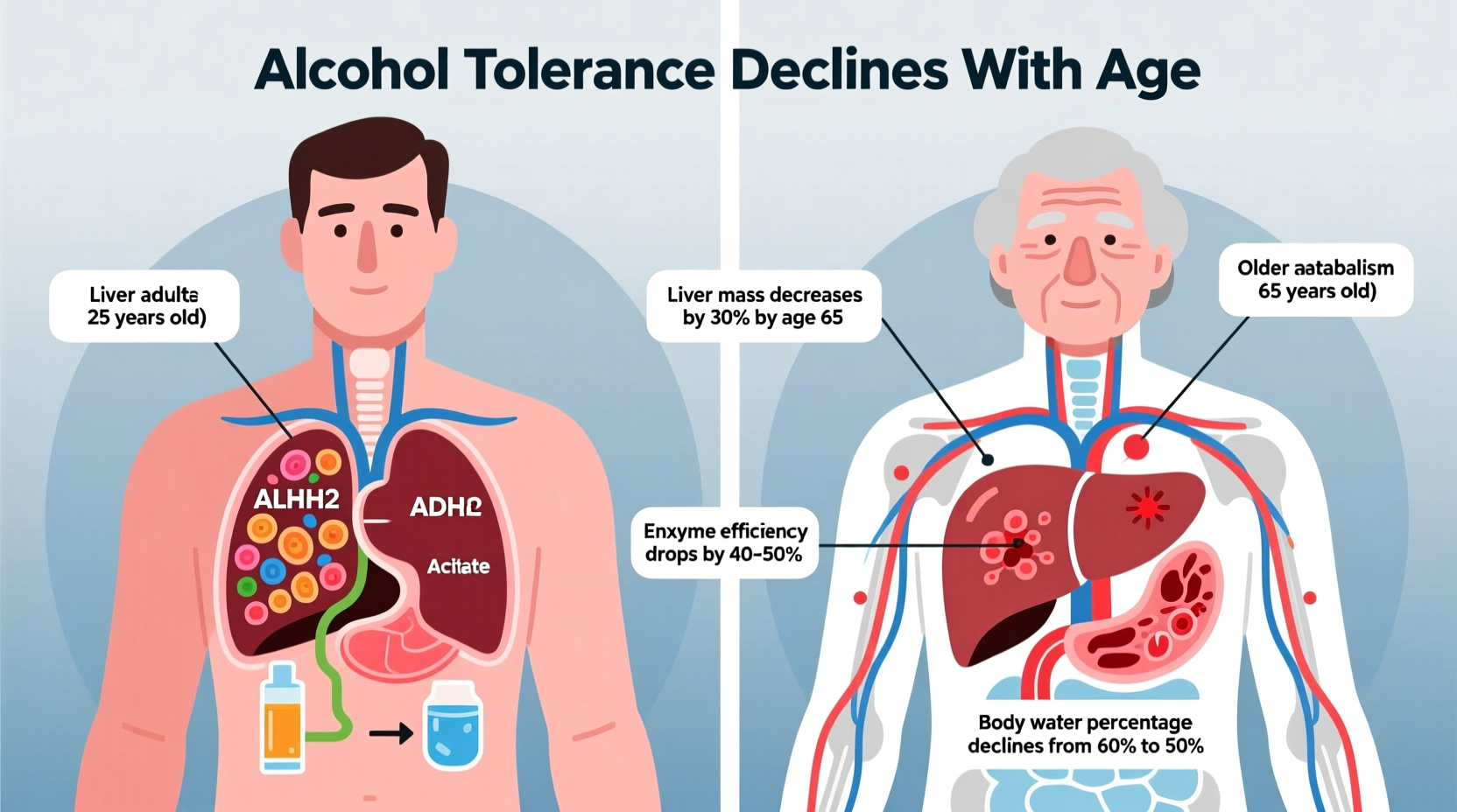 why alcohol tolerance decreases with age understanding the change