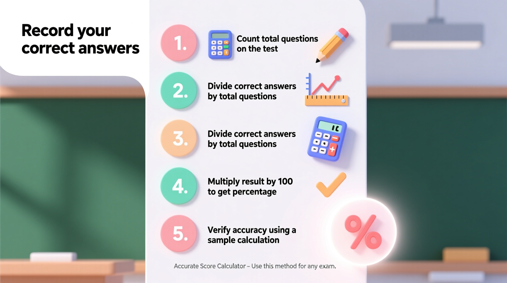 a step by step guide to calculating your test score percentage accurately