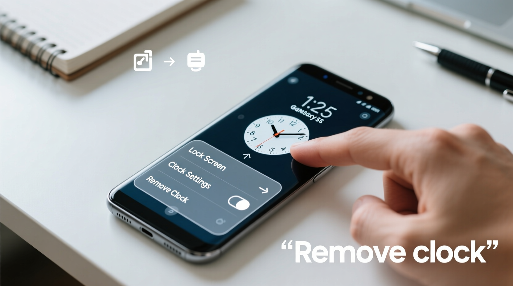 how to customize and remove the lock screen clock on your samsung galaxy s8 easily