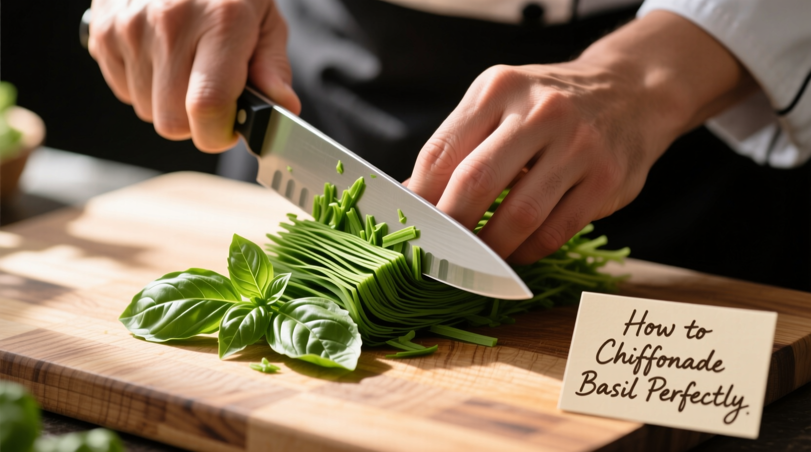 how do you chiffonade basil
