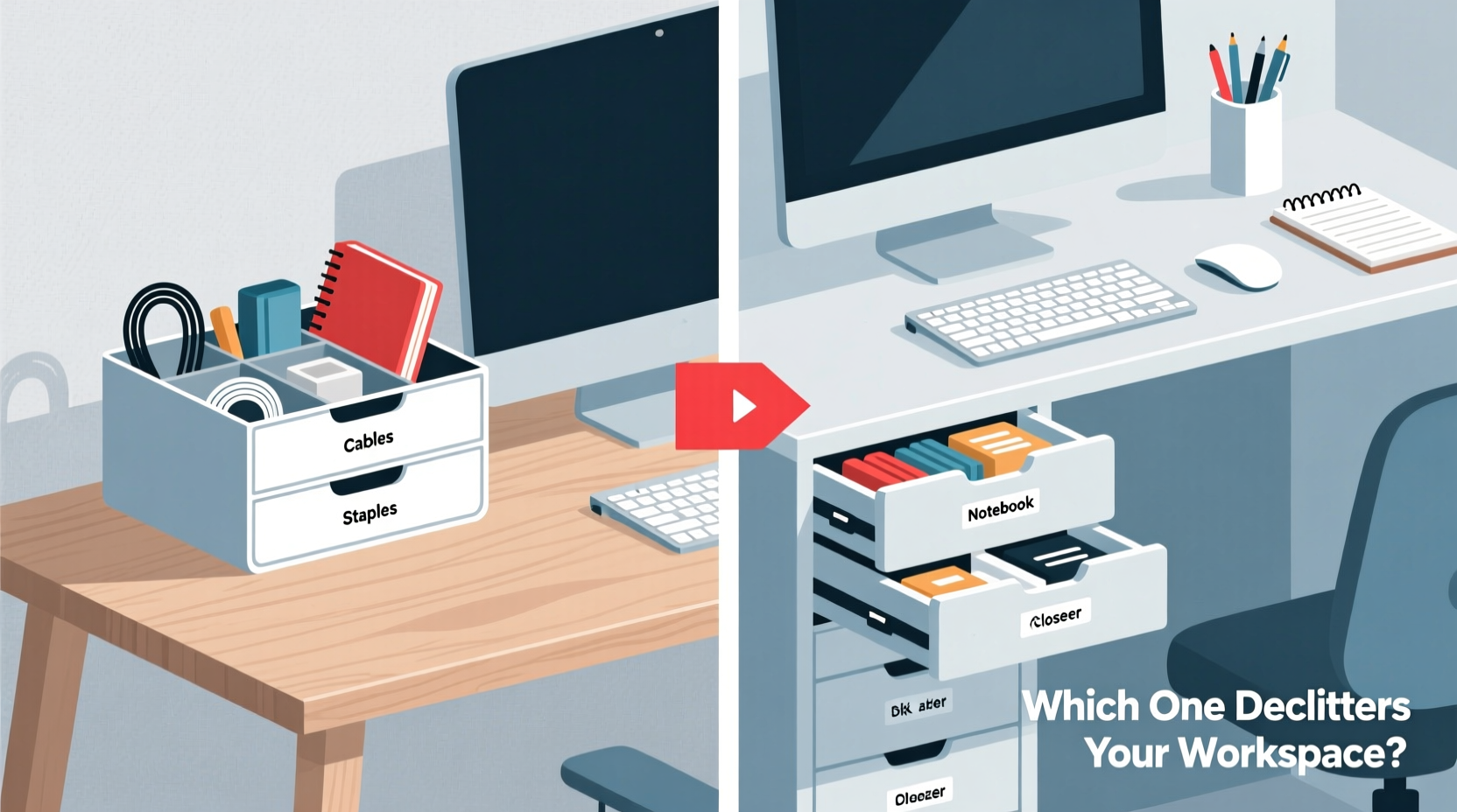 desktop storage box vs desk drawers which one actually declutters your workspace