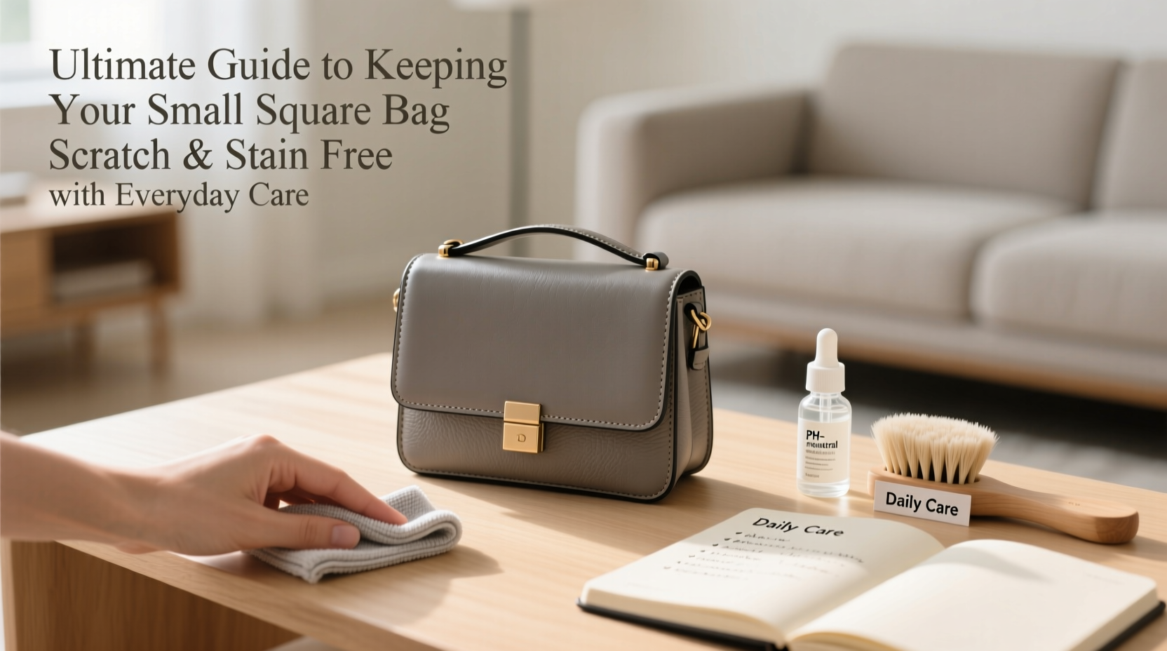 ultimate guide to keeping your small square bag scratch and stain free with everyday care