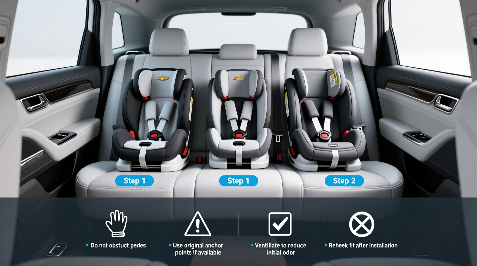 does a 2018 chevy silverado fit 3 child car seats