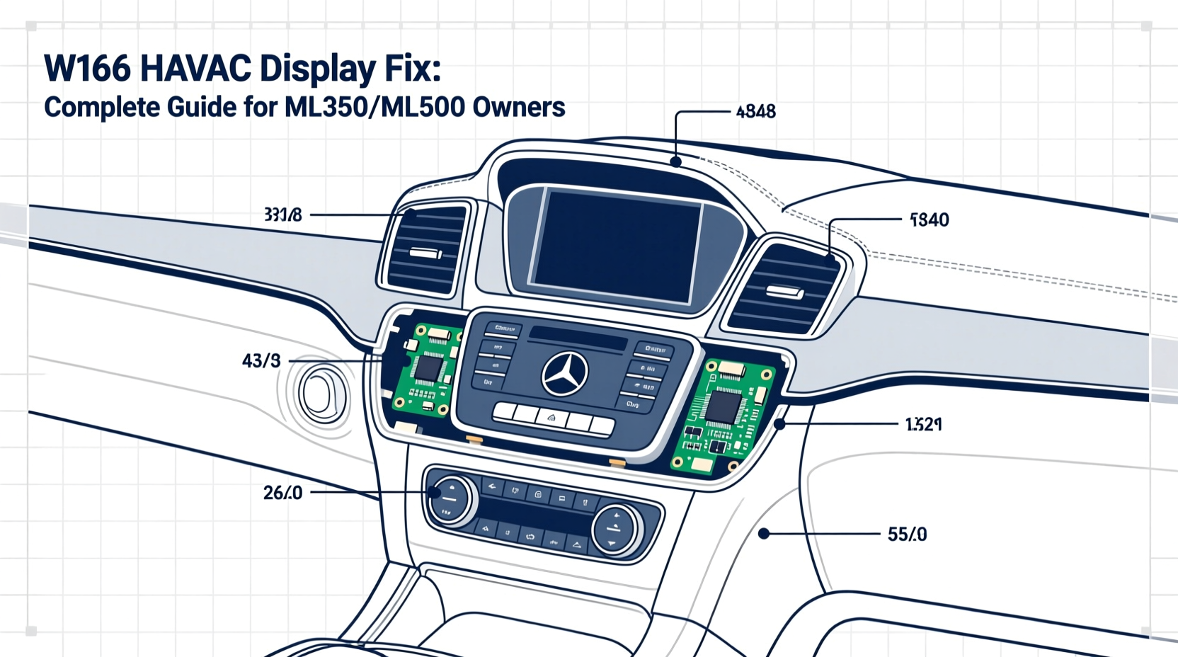 w166 hvac display fix