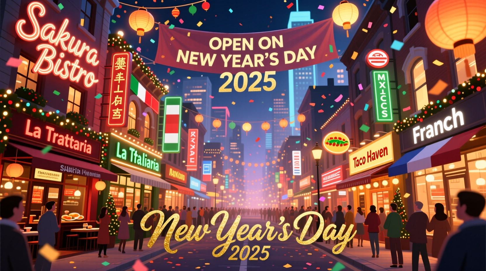 what restaurants are open on new year