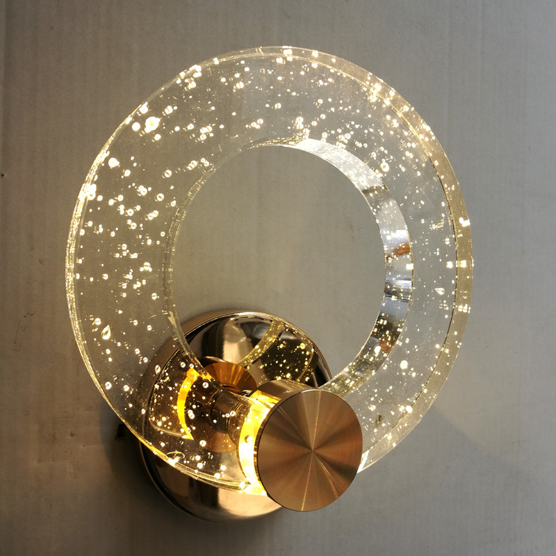 Indoor Nordic Double Bubble Crystal For Bathroom LED Wall Lamps