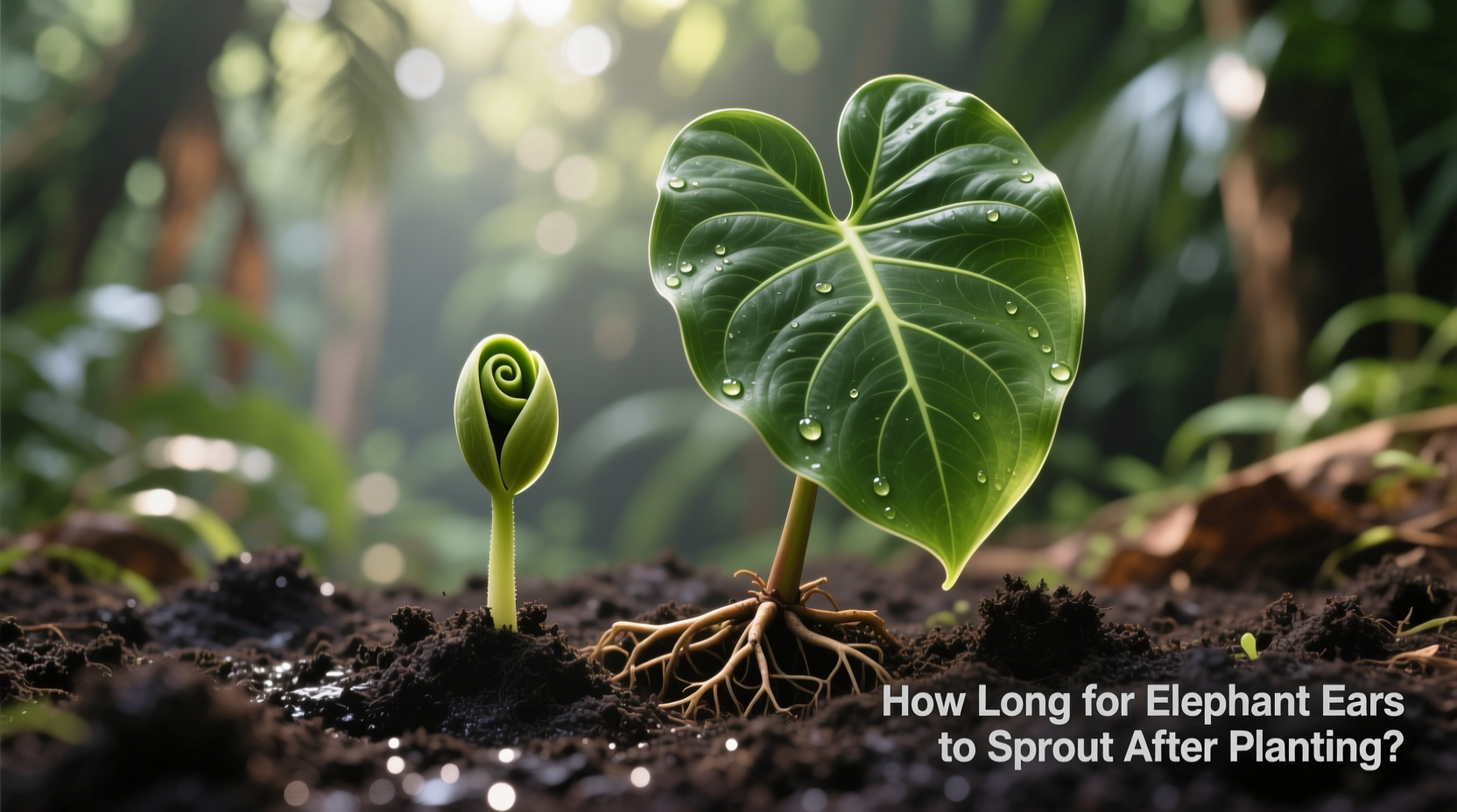 how long does it take elephant ears to sprout