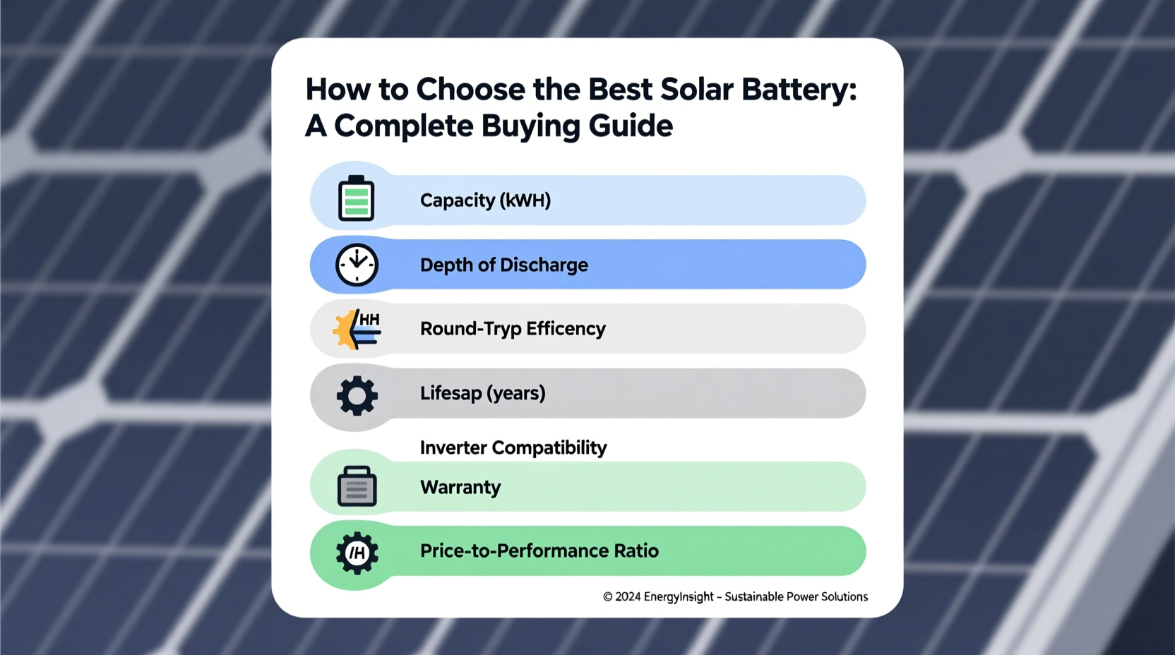 How to Choose the Best Solar Battery for Your Energy Needs