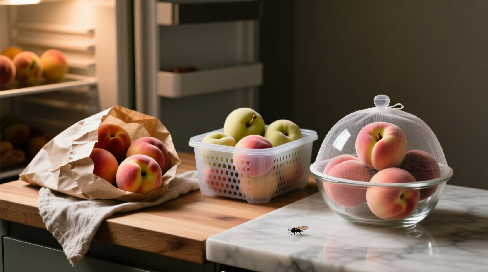 how to store peaches