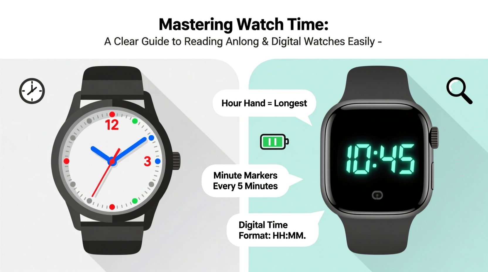 mastering watch time a clear guide to reading analog and digital watches easily