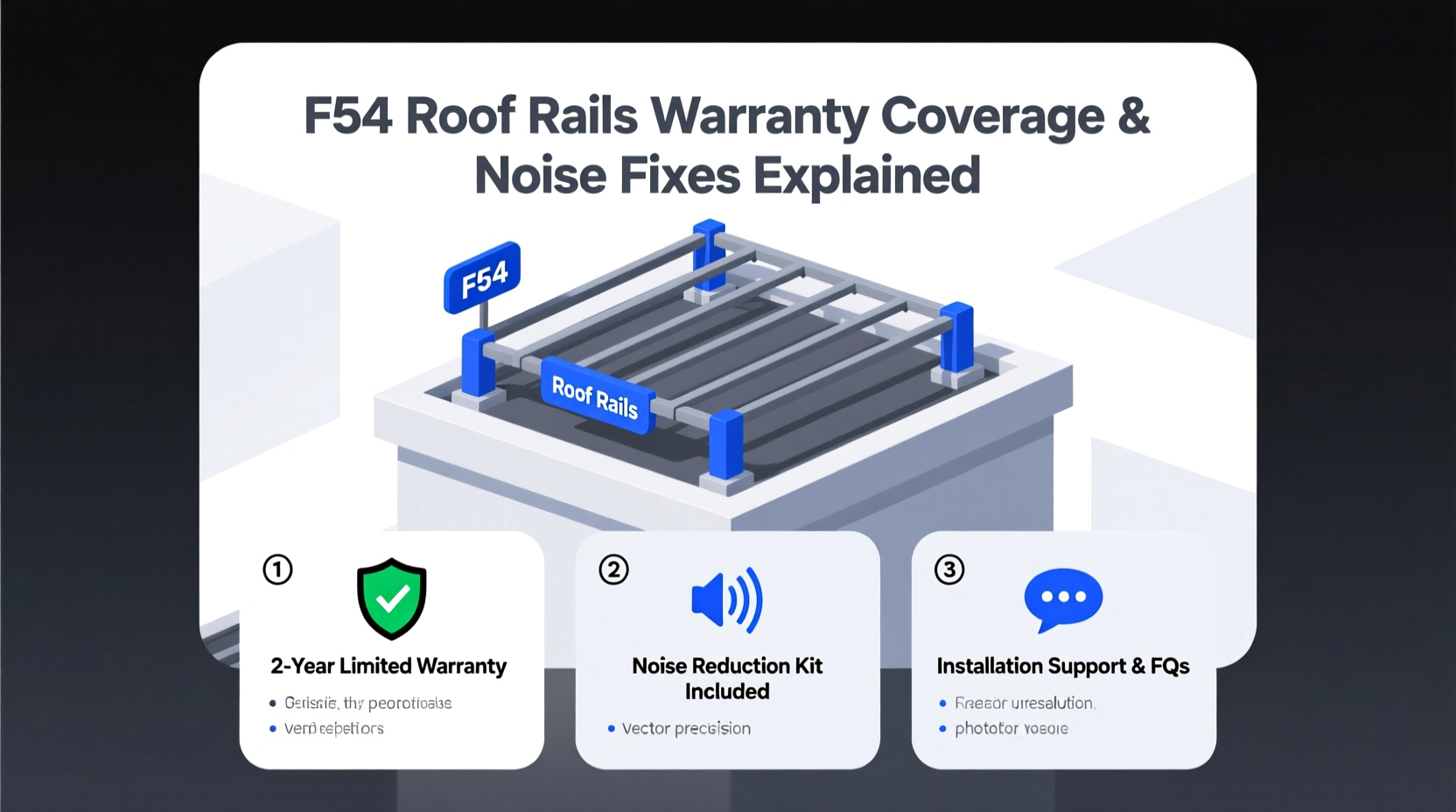 f54 roof rails warranty noise