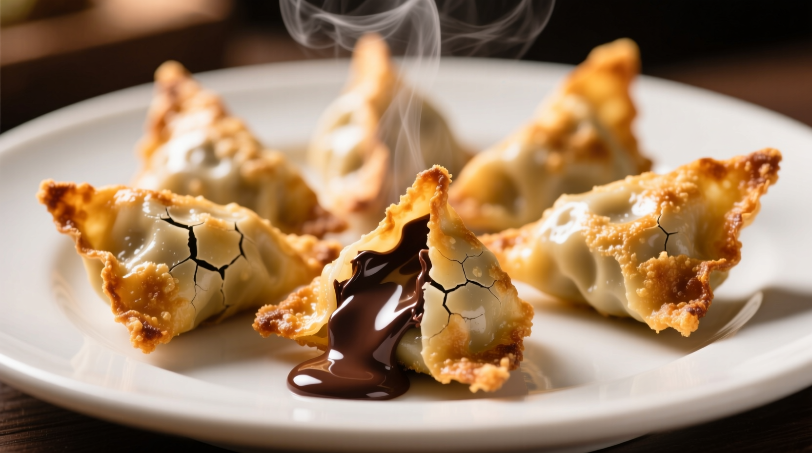 crispy fried chocolate wontons recipe