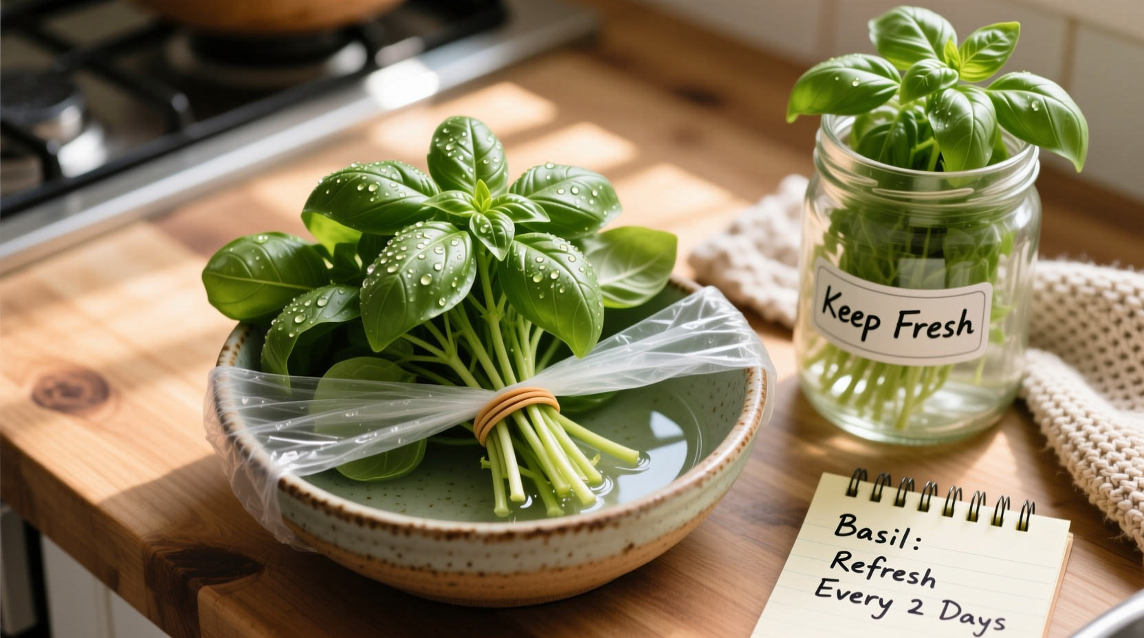 how do you keep basil fresh after picking