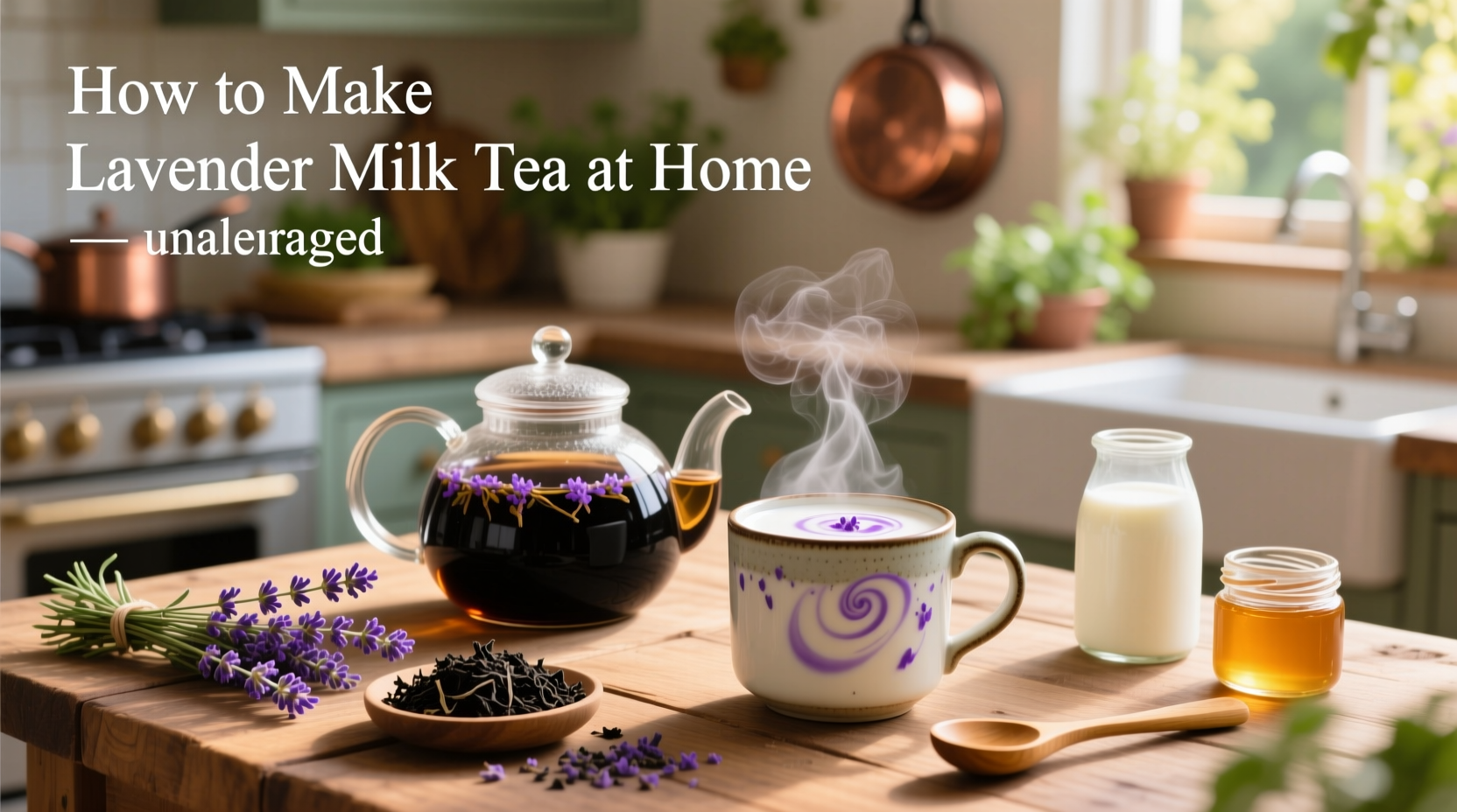 how to make lavender milk tea