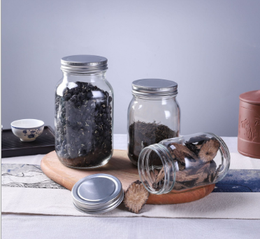 round shape honey glass jam jar food storage preserve honey glass jar Glass storage Jar