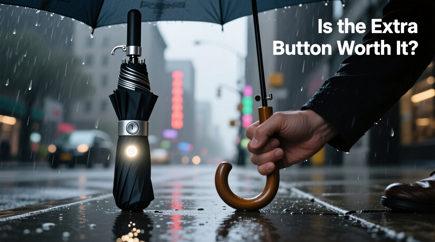 automatic vs manual umbrella is that extra button really worth it