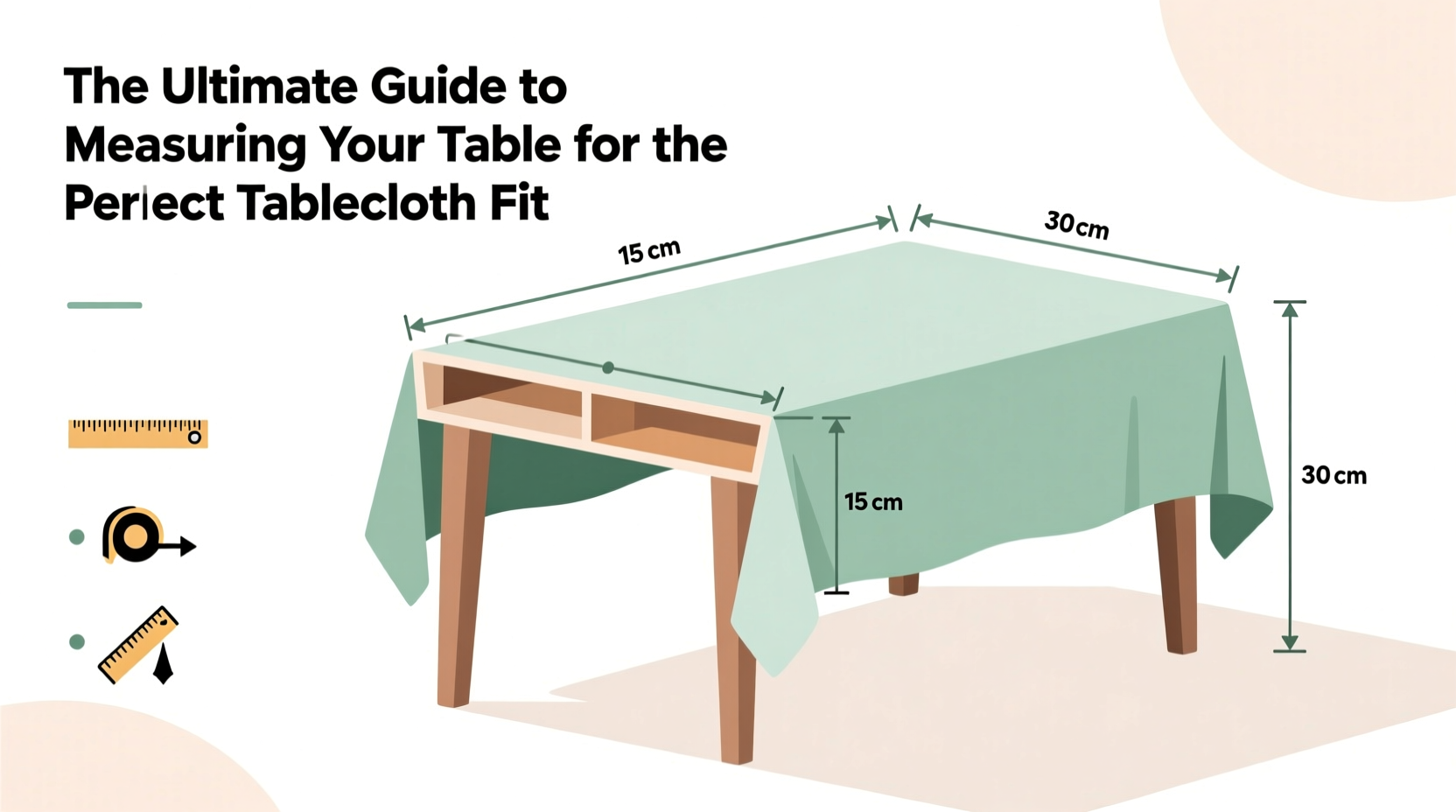 the ultimate guide to measuring your table for the perfect tablecloth fit