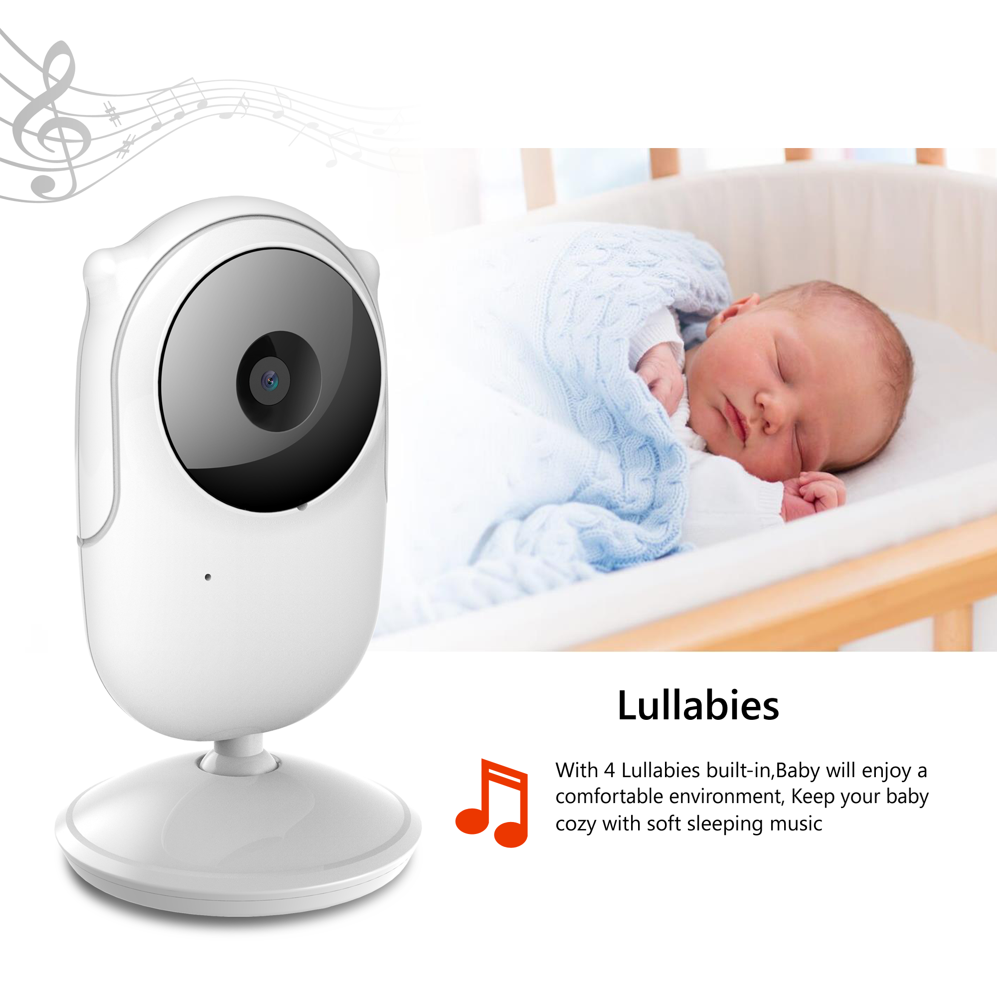 cheap Amazon 2.4 inch baby monitor,  baby home camera , video baby monitor factory