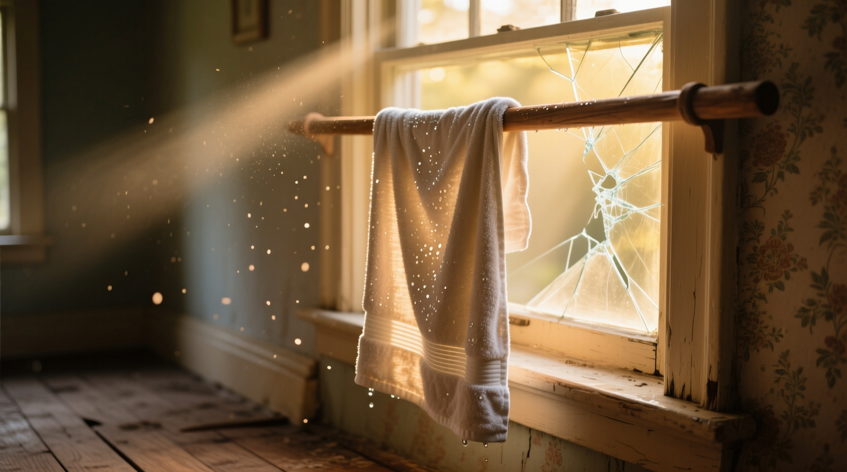 hang a damp towel to cool a hot house
