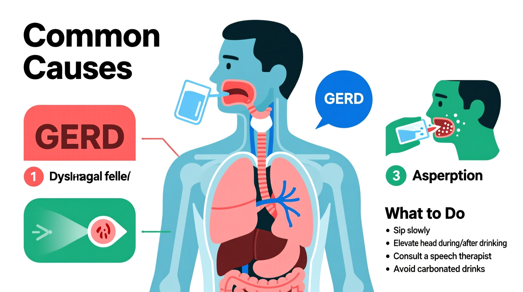 coughing after drinking water common causes what to do