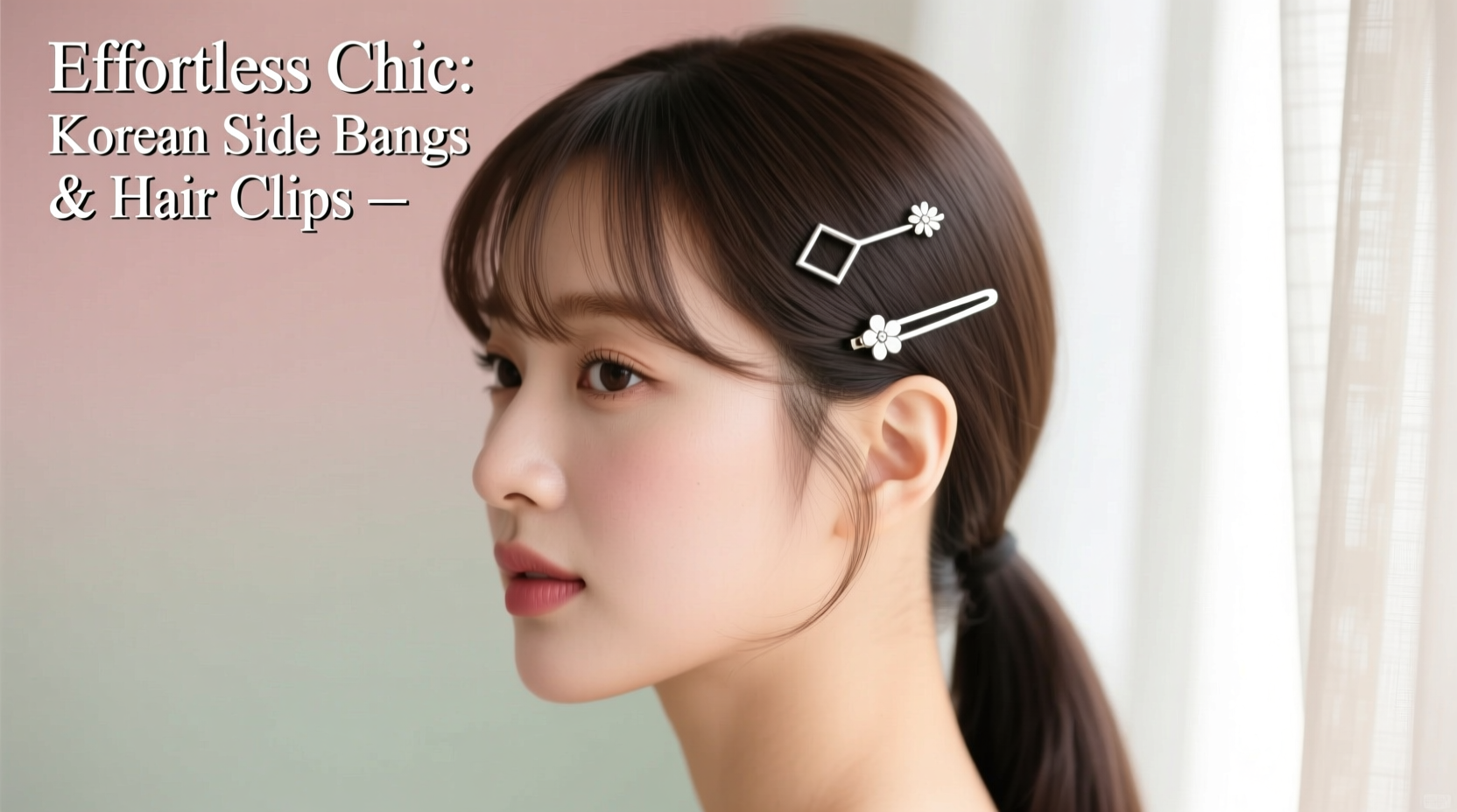 creative ways to style korean side bangs with hair clips for effortless chic looks