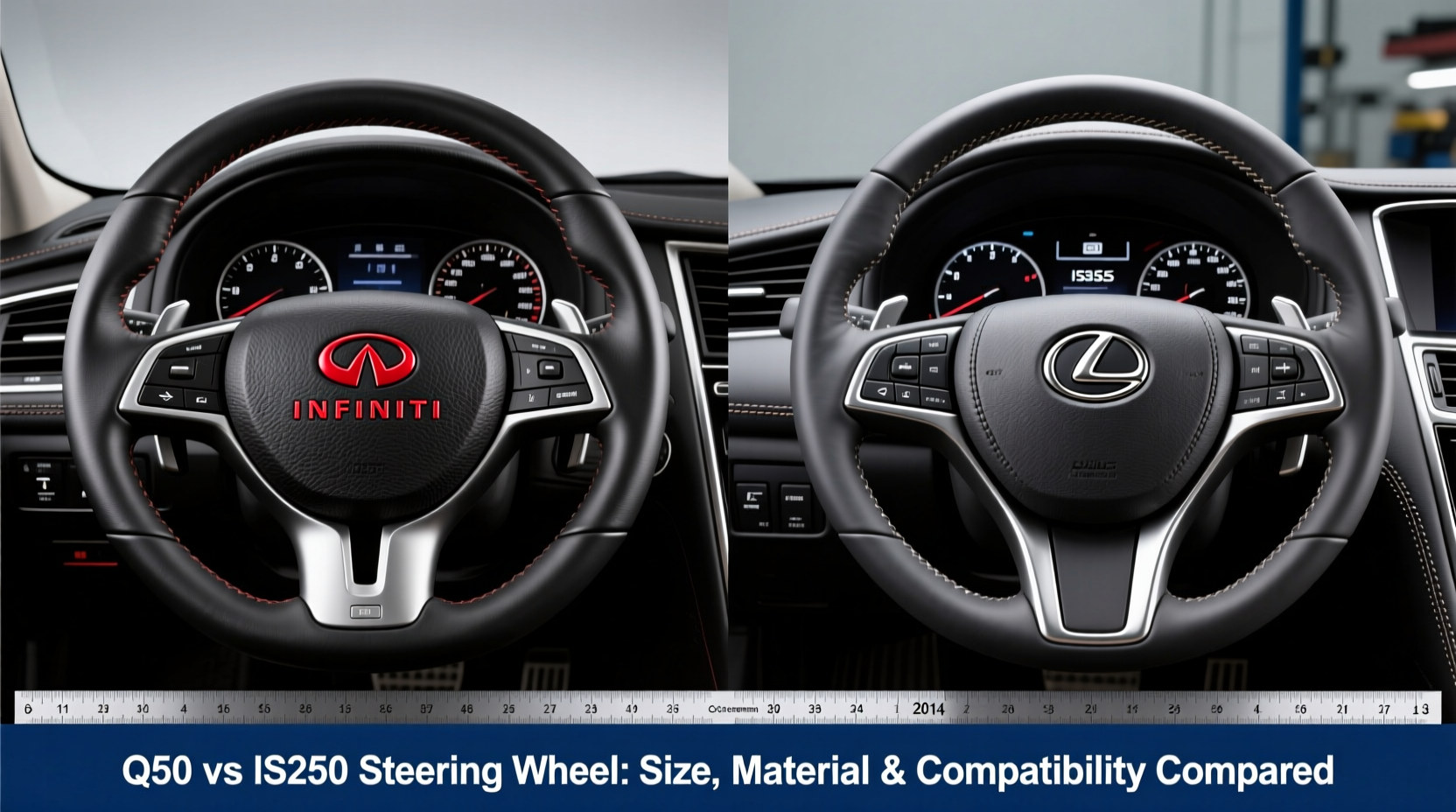 q50 vs is350 steering wheel