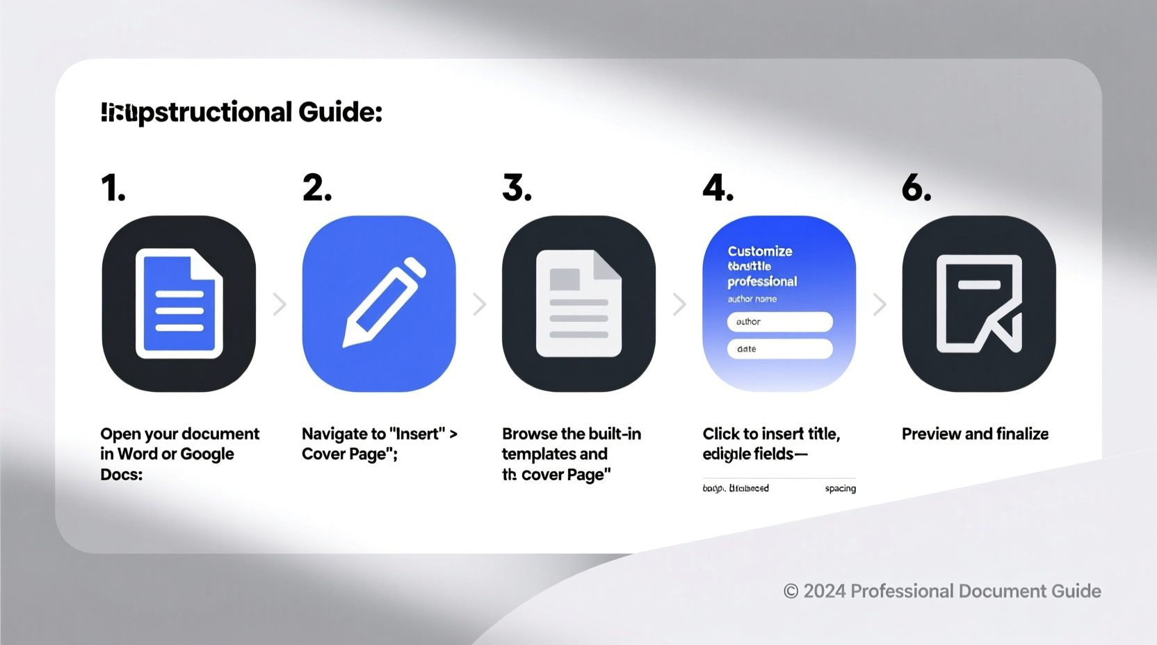 step by step guide how to add a professional cover page in any document