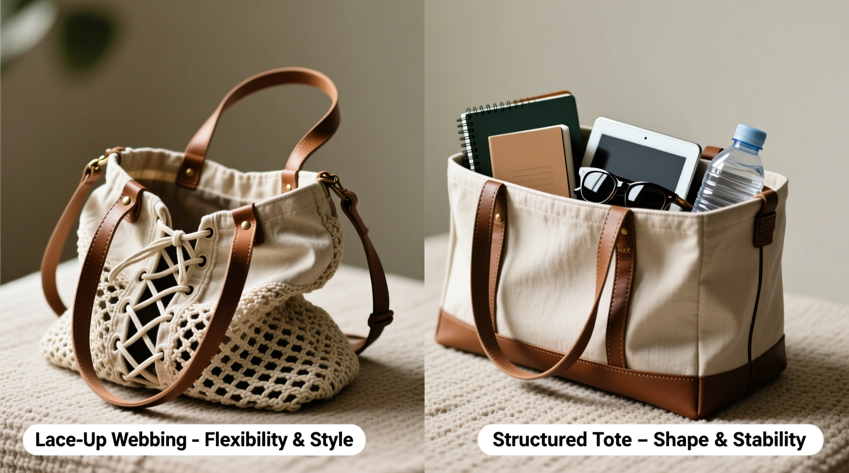 lacel urwebin tote vs structured tote which bag keeps its shape and your stuff organized better