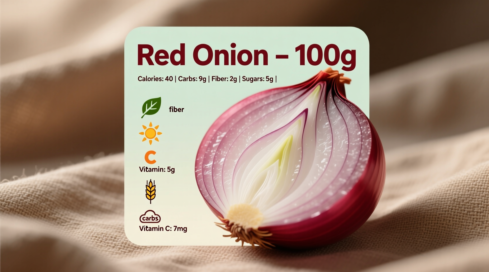 nutritional information red onion