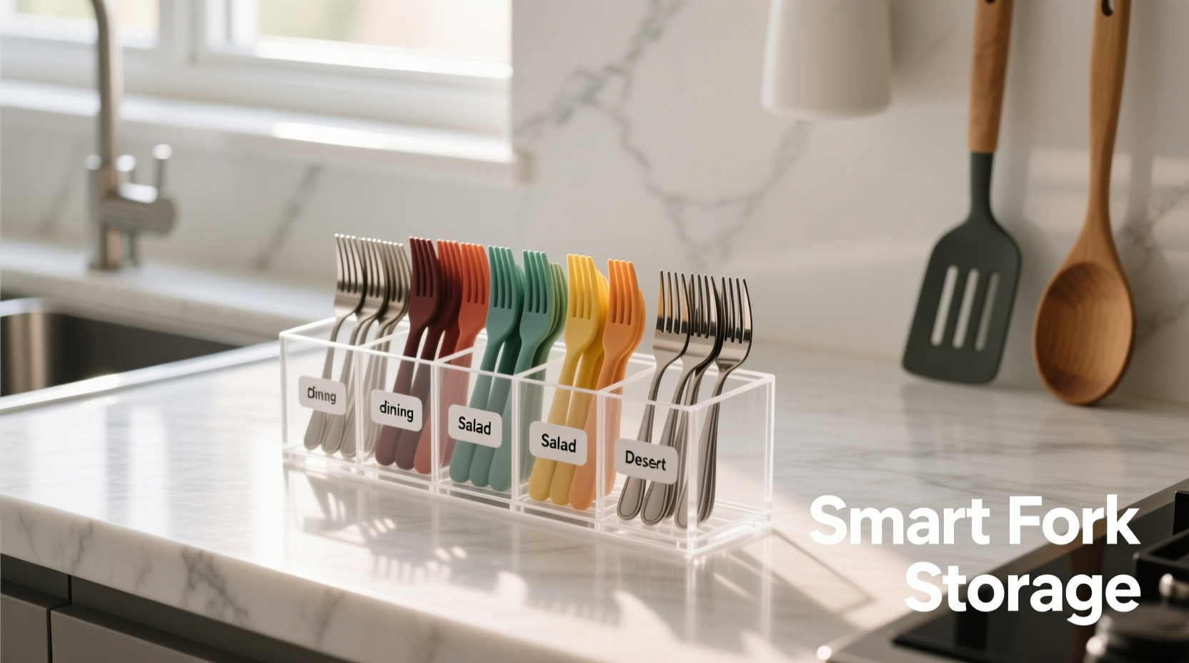 creative and practical solutions for storing small forks safely and neatly