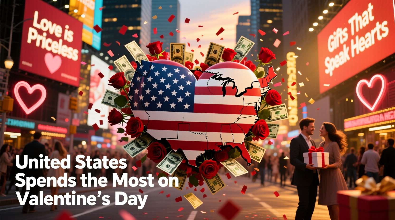 United States Spends the Most on Valentine's Day