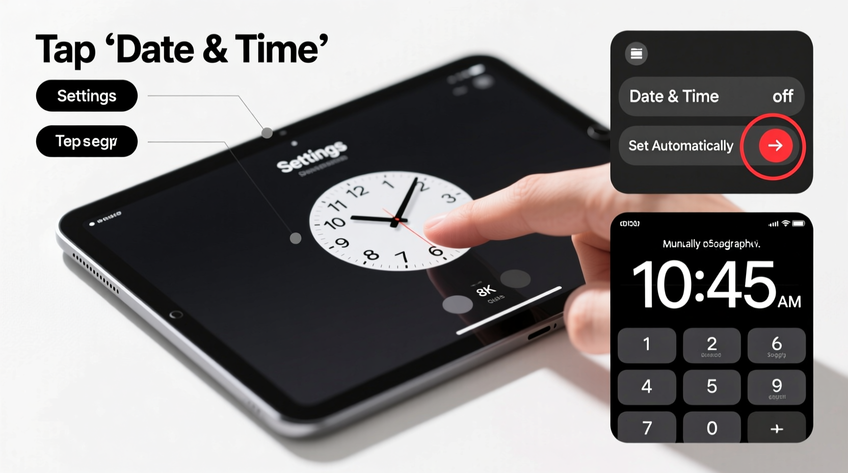 how to manually adjust time settings on your ipad for accurate display