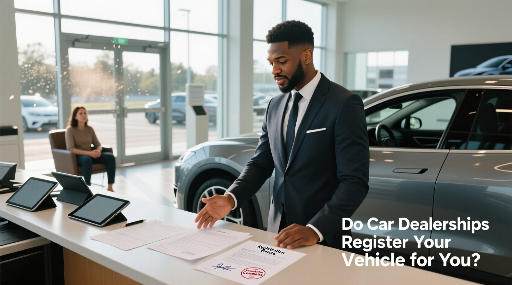 does the car dealer register your car