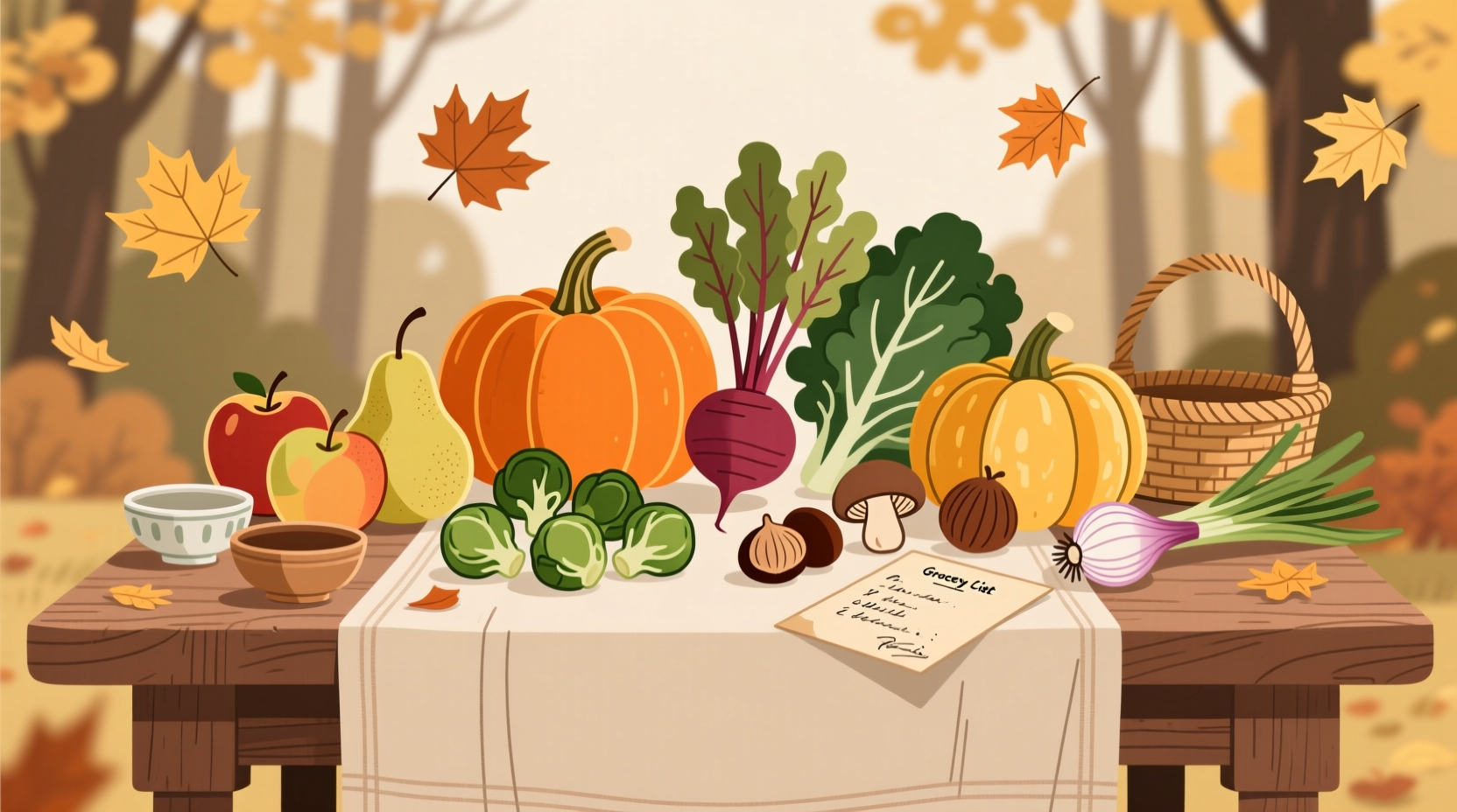 fall grocery list according to chefs