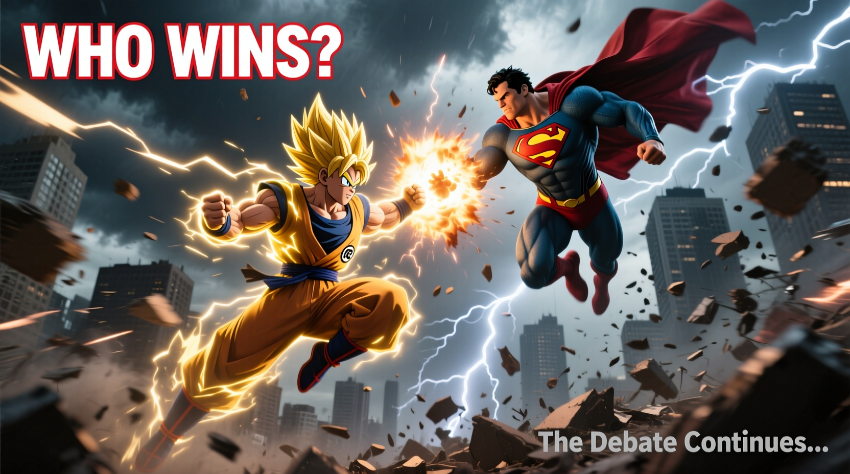 goku vs superman if they actually fought who would win and why do people still argue about it