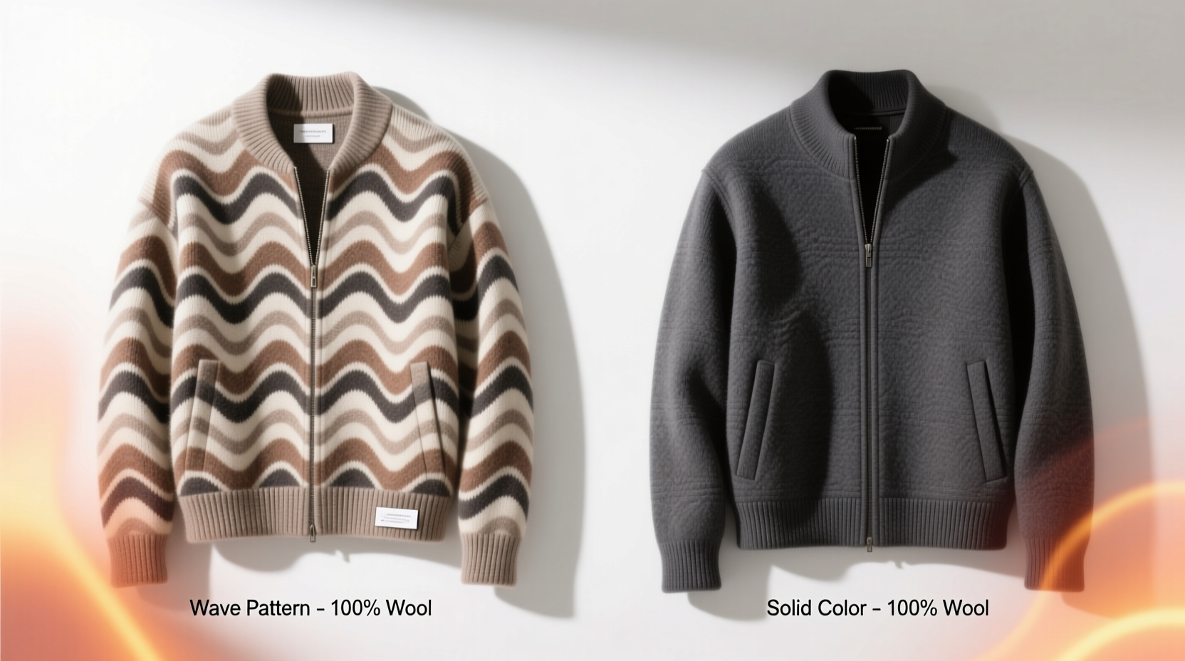 wave pattern sweater jacket vs solid color jacket does the pattern make it warmer or just cooler