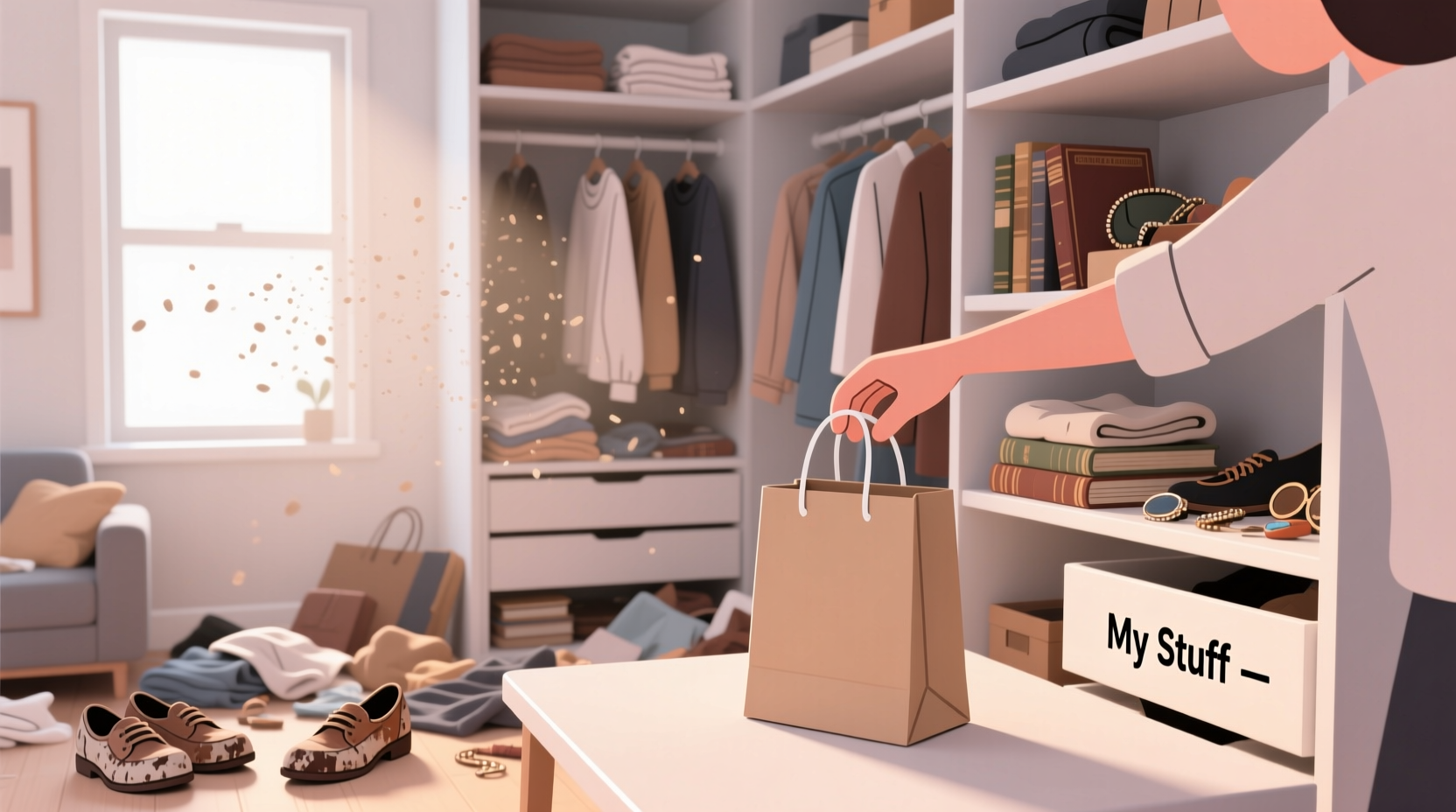 before you buy something new shop your own stuff