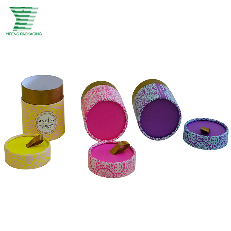 Conteneur fait sur commande de cylindre de carton de catégorie comestible d'emballage de tube de papier de produit de thé de prix de gros pour l'emballage de boîte de rond de thé