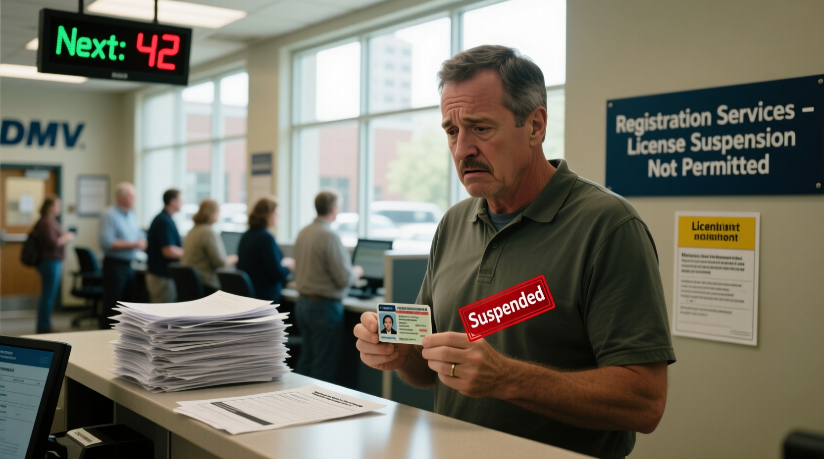 can you register a car with a suspended license